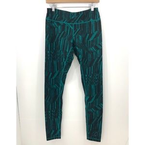 Zella Live In Green And Black Print Leggings
